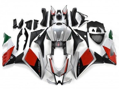 Preisgünstige Aprilia RSV4 1000 Motorrad Verkleidung 2016-2020 - Silber Rot Schwarz Grun