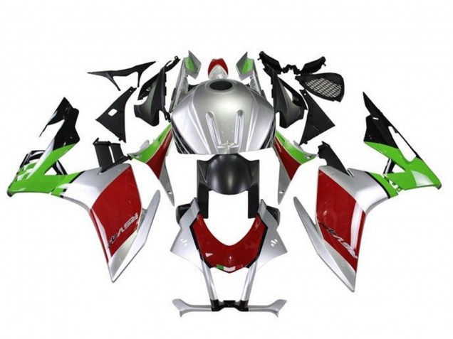 Preisgünstige Aprilia RSV4 1000 Motorrad Verkleidung Kit 2016-2020 - Silber Rot Schwarz Grun