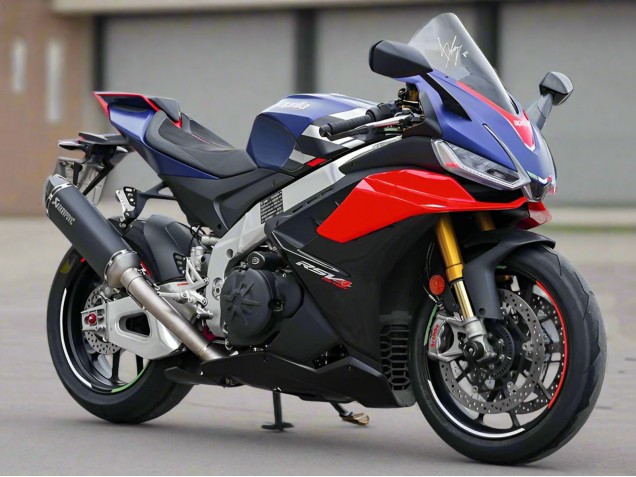 Preisgünstige Aprilia RSV4 1100 Motorrad Verkleidung 2021-2024 - Matt Blau Glanzendes Rot Schwarz