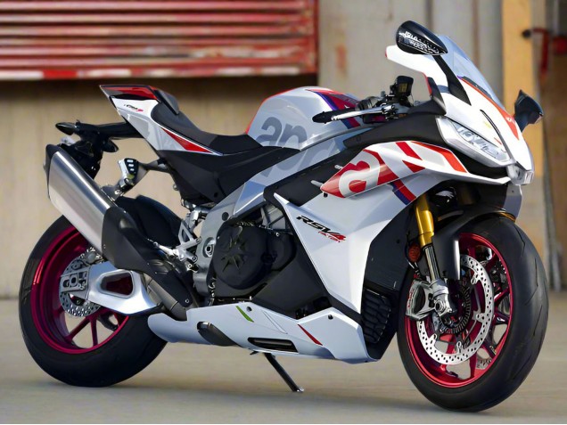 Preisgünstige Aprilia RSV4 1100 Motorrad Verkleidung 2021-2024 - Weiss Rot Blau