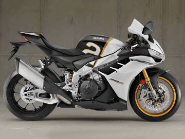 Preisgünstige Aprilia RSV4 1100 Motorrad Verkleidung 2021-2024 - Weiss Schwarz Gold