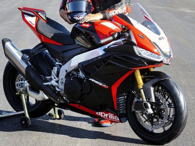 Preisgünstige Aprilia RSV4 1100 Motorrad Verkleidung 2021-2024 - Schwarz Rot Weiss