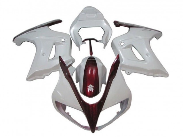 Preisgünstige Suzuki SV650 Motorrad Verkleidung 2003-2013 - Weiss Bonbon Rot