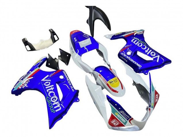 Preisgünstige Suzuki SV650 Motorrad Verkleidung 2003-2013 - Weiss Blau Voltcom