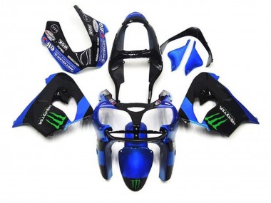 Preisgünstige Kawasaki ZX9R Motorrad Verkleidung 2002-2003 - Blau Schwarz Grun Monster