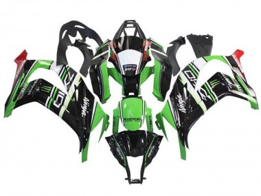 Preisgünstige Kawasaki ZX10R Motorrad Verkleidung 2011-2015 - Grun Schwarz Weiss Rot Streifen Monster