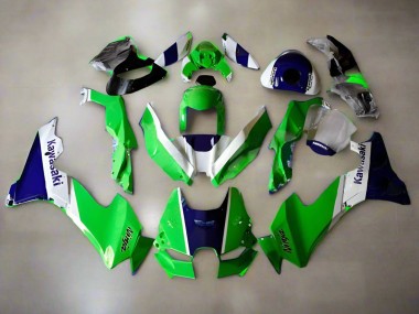 Preisgünstige Kawasaki ZX10R Motorrad Verkleidung 2021-2025 - Grun Weiss Blau