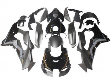 Preisgünstige Kawasaki ZX10R Motorrad Verkleidung 2021-2025 - Grau Glanzendes Schwarz Gold