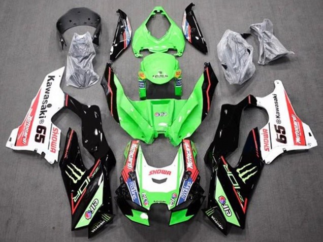 Preisgünstige Kawasaki ZX10R Motorrad Verkleidung 2021-2025 - Grun Schwarz Rot Weiss Blau Showr Elf Monster 65