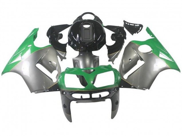 Preisgünstige Kawasaki ZX12R Motorrad Verkleidung 2000-2001 - Silber Grun Schwarz