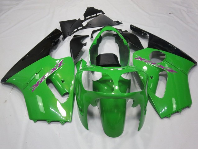 Preisgünstige Kawasaki ZX12R Motorrad Verkleidung 2000-2001 - Grun Schwarz Lila