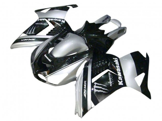 Preisgünstige Kawasaki ZX14R ZZR1400 Motorrad Verkleidung 2006-2011 - Silber Schwarz Monster