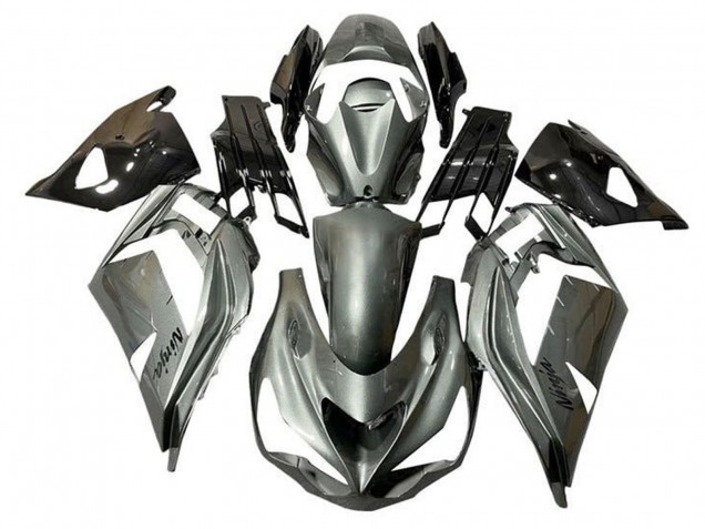 Preisgünstige Kawasaki ZX14R ZZR1400 Motorrad Verkleidung 2012-2024 - Metallisch Silber Schwarz