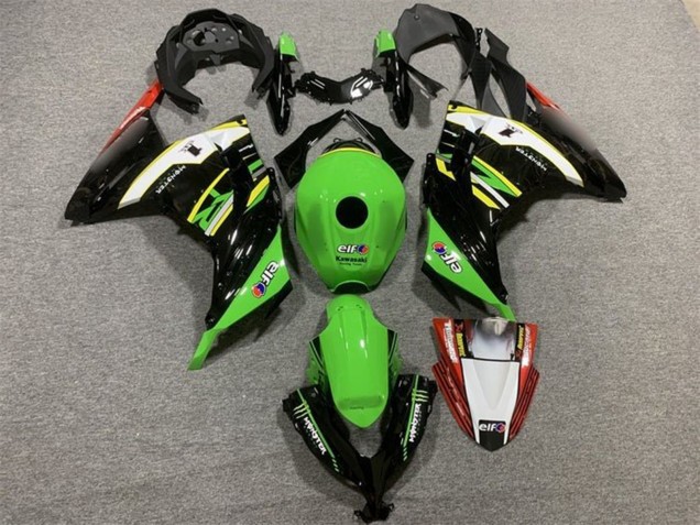Preisgünstige Kawasaki EX300 Motorrad Verkleidung 2013-2024 - Grun Schwarz Weiss Gelb Rot
