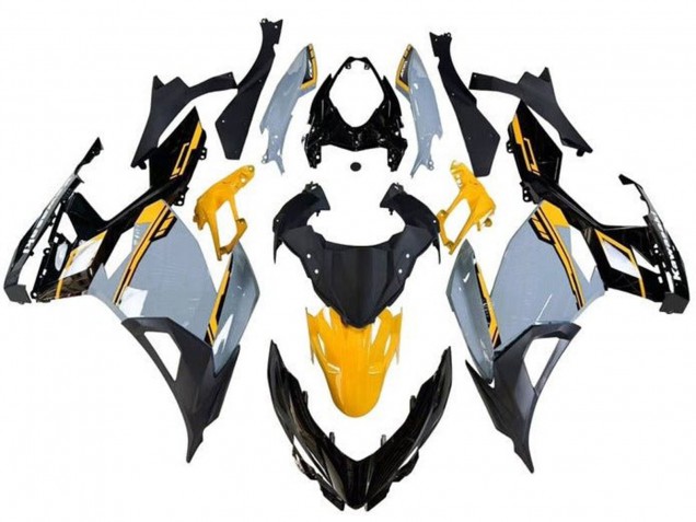 Preisgünstige Kawasaki Ninja 400 Motorrad Verkleidung 2018-2024 - Nardo Grau Orange Schwarz