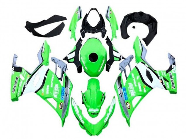 Preisgünstige Kawasaki Ninja 400 Motorrad Verkleidung 2018-2024 - Grun Grau Schwarz Blau Trick Star Bridgestone