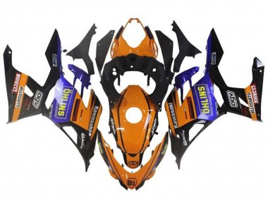 Preisgünstige Kawasaki Ninja 400 Motorrad Verkleidung 2018-2024 - Orange Schwarz Blau Gelb OHLINS
