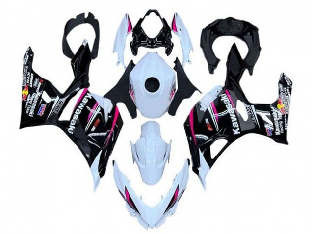 Preisgünstige Kawasaki Ninja 400 Motorrad Verkleidung 2018-2024 - Weiss Rosa Schwarz