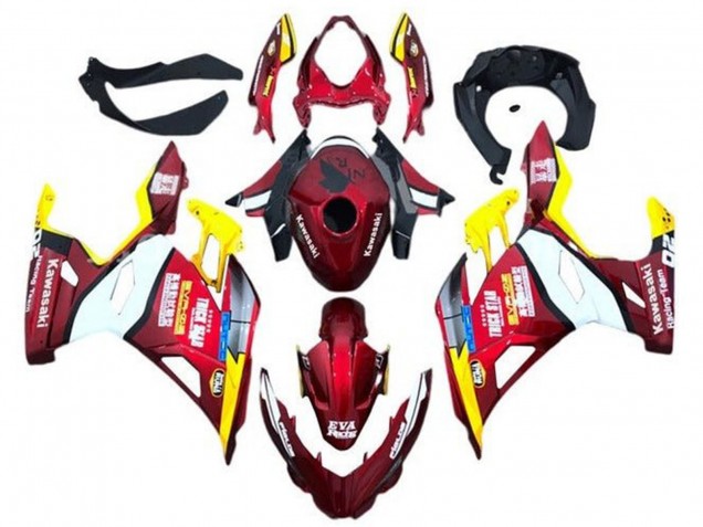 Preisgünstige Kawasaki Ninja 400 Motorrad Verkleidung 2018-2024 - Rot Gelb Weiss Blau EVA Rennen