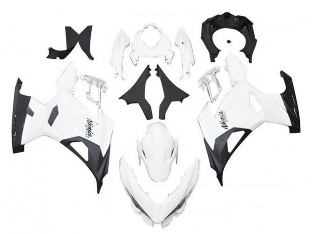 Preisgünstige Kawasaki Ninja 400 Motorrad Verkleidung 2018-2024 - Weiss Schwarz