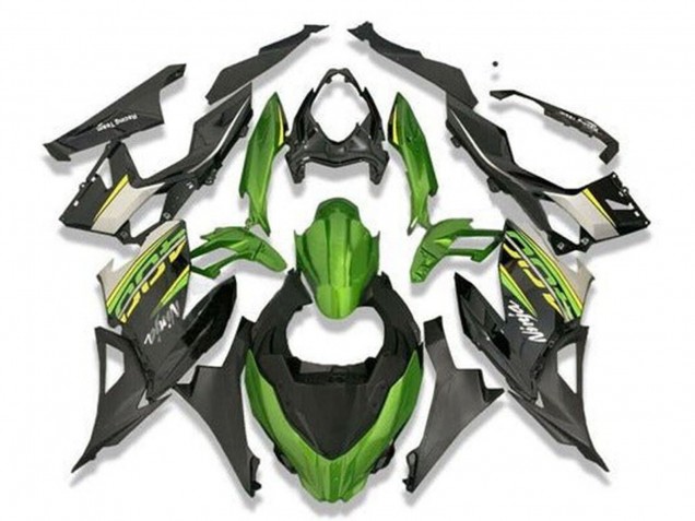 Preisgünstige Kawasaki Ninja 400 Motorrad Verkleidung 2018-2024 - Grun Schwarz Grau