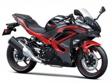 Preisgünstige Kawasaki Ninja 500 EX500R Motorrad Verkleidung 2024-2025 - Schwarz Rot Grau Camouflage
