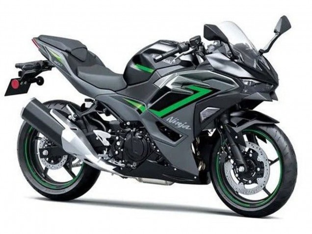 Preisgünstige Kawasaki Ninja 500 EX500R Motorrad Verkleidung 2024-2025 - Schwarz Grau Grun