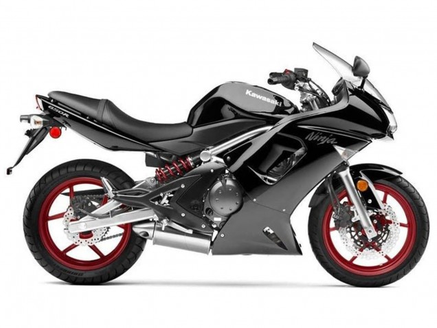 Preisgünstige Kawasaki Ninja 650 EX650 Motorrad Verkleidung 2006-2008 - Glanzendes Schwarz Matt Schwarz
