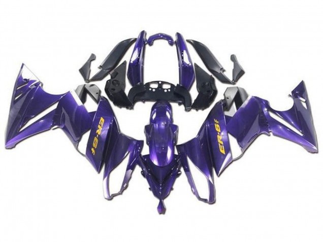Preisgünstige Kawasaki Ninja ER6F Motorrad Verkleidung 2009-2011 - Lila Gelb