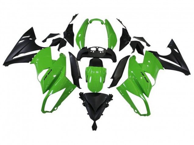 Preisgünstige Kawasaki Ninja 650 EX650 Motorrad Verkleidung 2009-2011 - Grun Matt Schwarz