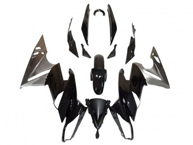 Preisgünstige Kawasaki Ninja 650 EX650 Motorrad Verkleidung 2009-2011 - Glanzendes Schwarz Silber