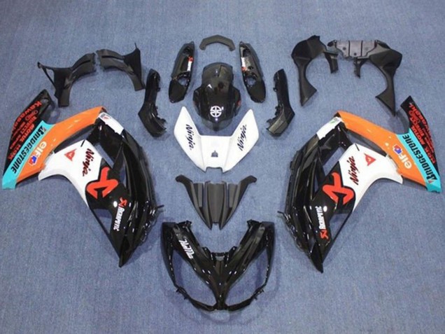 Preisgünstige Kawasaki Ninja 650 EX650 Motorrad Verkleidung 2012-2016 - Glanzendes Schwarz Weiss Orange Blau Rot