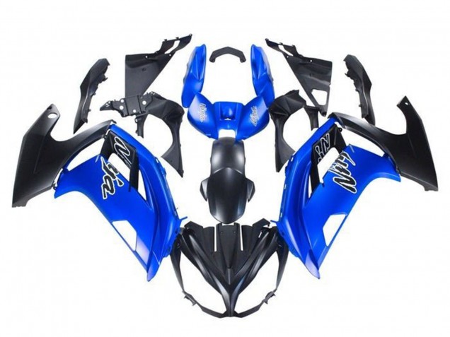 Preisgünstige Kawasaki Ninja 650 EX650 Motorrad Verkleidung 2012-2016 - Blau Matt Schwarz