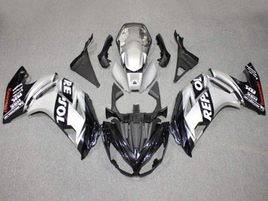 Preisgünstige Kawasaki Ninja 650 EX650 Motorrad Verkleidung 2012-2016 - Silber Schwarz Repsol