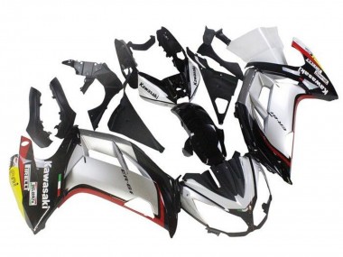 Preisgünstige Kawasaki Ninja ER6F Motorrad Verkleidung 2012-2014 - Silber Schwarz Rot Gelb