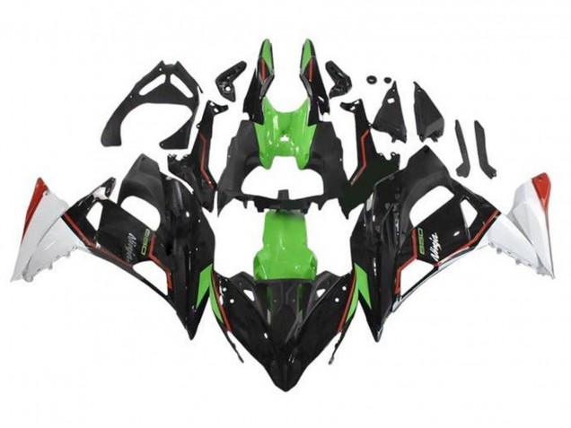 Preisgünstige Kawasaki Ninja 650 EX650 Motorrad Verkleidung 2017-2019 - Grun Schwarz Weiss Rot