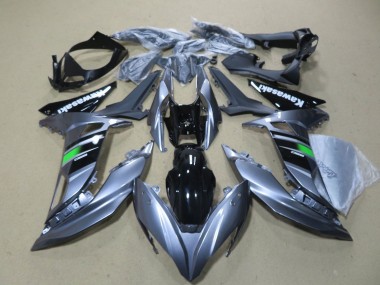 Preisgünstige Kawasaki Ninja 650 EX650 Motorrad Verkleidung 2017-2019 - Glanzendes Grau Grun Schwarz Weiss