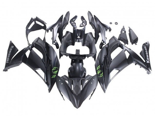 Preisgünstige Kawasaki Ninja 650 EX650 Motorrad Verkleidung 2020-2025 - Matt Schwarz Grun