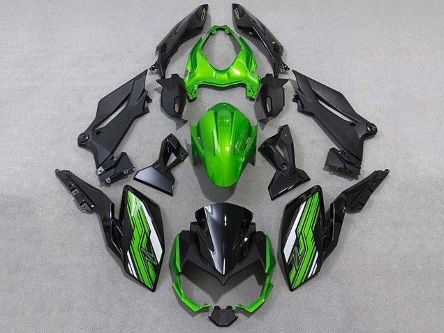 Preisgünstige Kawasaki Z400 Motorrad Verkleidung 2018-2024 - Grun Weiss Schwarz