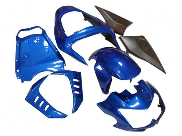 Preisgünstige Kawasaki Z1000 Motorrad Verkleidung 2003-2006 - Blau Matt Schwarz