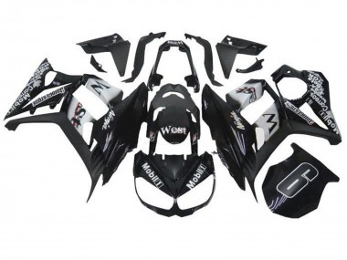 Preisgünstige Kawasaki Z1000SX Motorrad Verkleidung 2010-2016 - Glanzendes Schwarz Weiss Mobil West