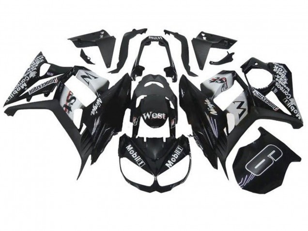 Preisgünstige Kawasaki Z1000SX Motorrad Verkleidung 2010-2016 - Glanzendes Schwarz Weiss Mobil West