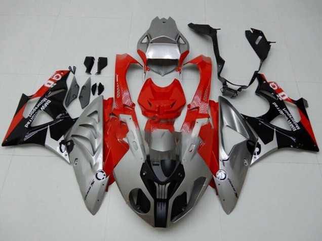 Preisgünstige BMW S1000RR Motorrad Verkleidung 2009-2014 - Silber Rot Schwarz