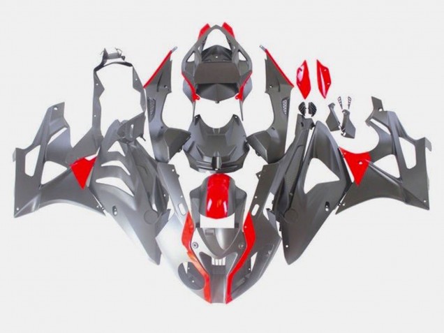 Preisgünstige BMW S1000RR Motorrad Verkleidung 2009-2014 - Rot Matt Schwarz