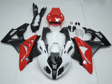 Preisgünstige BMW S1000RR Motorrad Verkleidung 2009-2014 - Weiss Rot Matt Schwarz