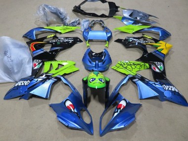 Preisgünstige BMW S1000RR Motorrad Verkleidung 2009-2014 - Blau Grun Schwarz Hai