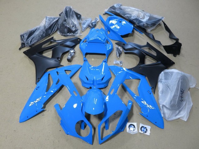 Preisgünstige BMW S1000RR Motorrad Verkleidung 2009-2014 - Blau Matt Schwarz
