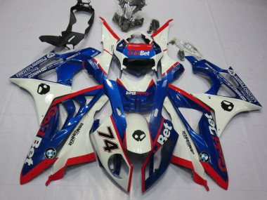 Preisgünstige BMW S1000RR Motorrad Verkleidung 2009-2014 - Weiss Rot Blau GoldBet