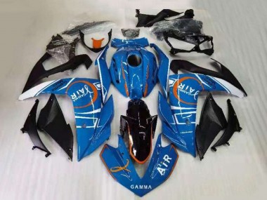 Preisgünstige Yamaha YZF R3 Motorrad Verkleidung 2015-2018 - Blau Weiss Schwarz Orange