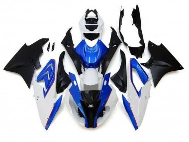 Preisgünstige BMW S1000RR Motorrad Verkleidung 2015-2016 - Weiss Blau Matt Schwarz